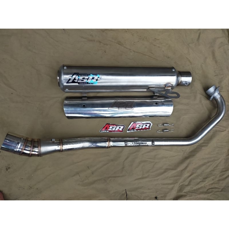 knalpot racing ASR ORIGINAL EXHAUST ngebas adem pnp viksen, Jupiter mx new old, satria fu, satria fu