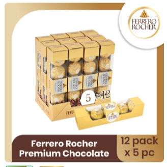 

1 Box Ferrero Rocher Premium Chocolate Isi 12 pack - 1 Box Expdate Oktober 2025 Halal Aman SR0125B