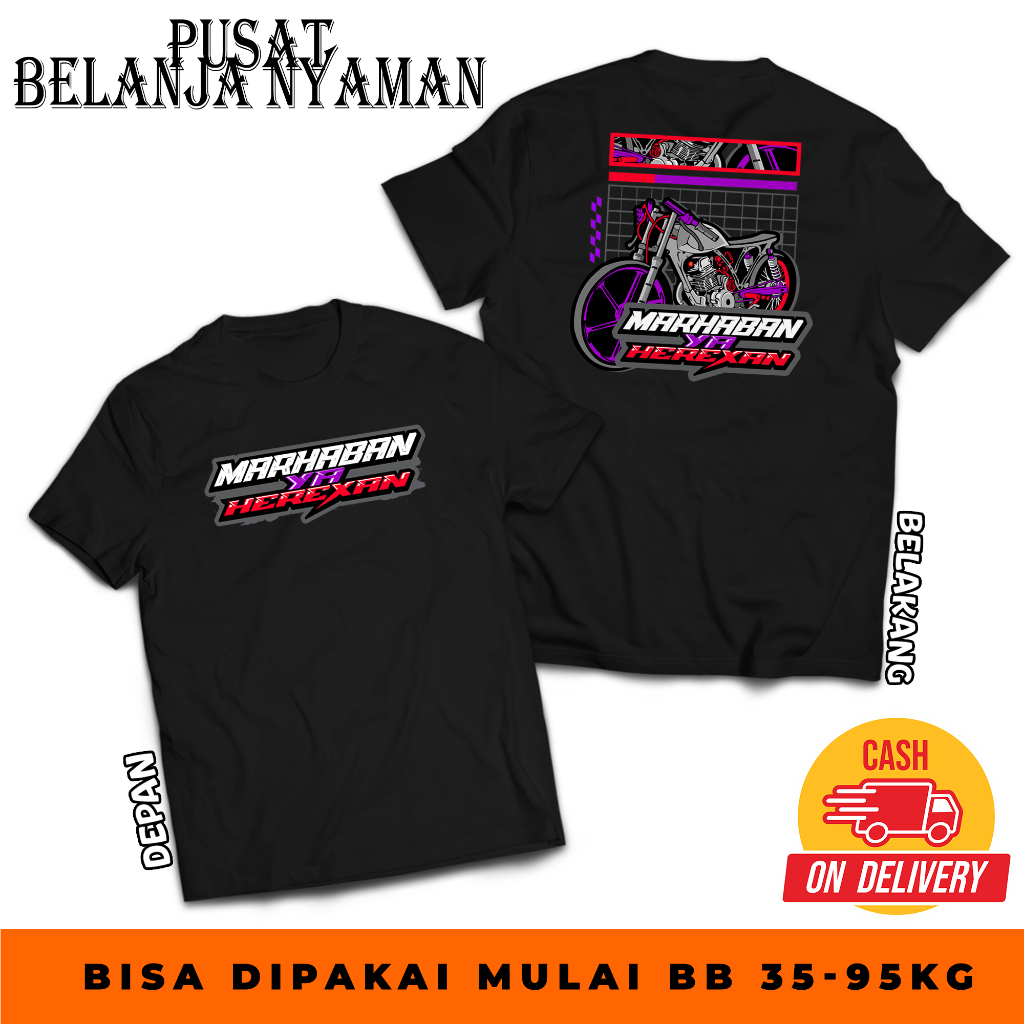 KAOS DEWASA MARHABAN YA HEREXAN  - TSHIRT DISTRO MARHABAN YA HEREXAN - BISA COD