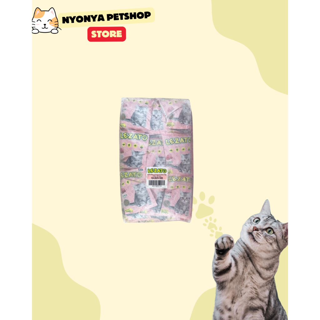 ( BUNDLE1 KARUNG 20 KG ) LEZATO KITTEN DRY FOOD 800 GR PINK