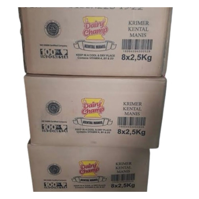 

susu kental manis dairy champ 8x2,5 kg (1 duz)