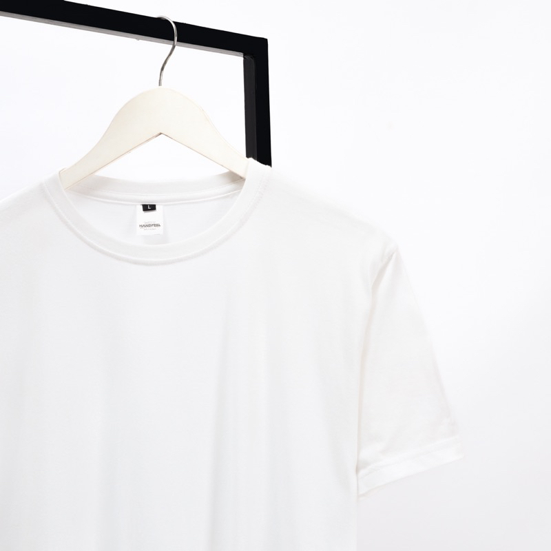 HANDFEEL - Kaos Polos 30s Katun Bambu Putih