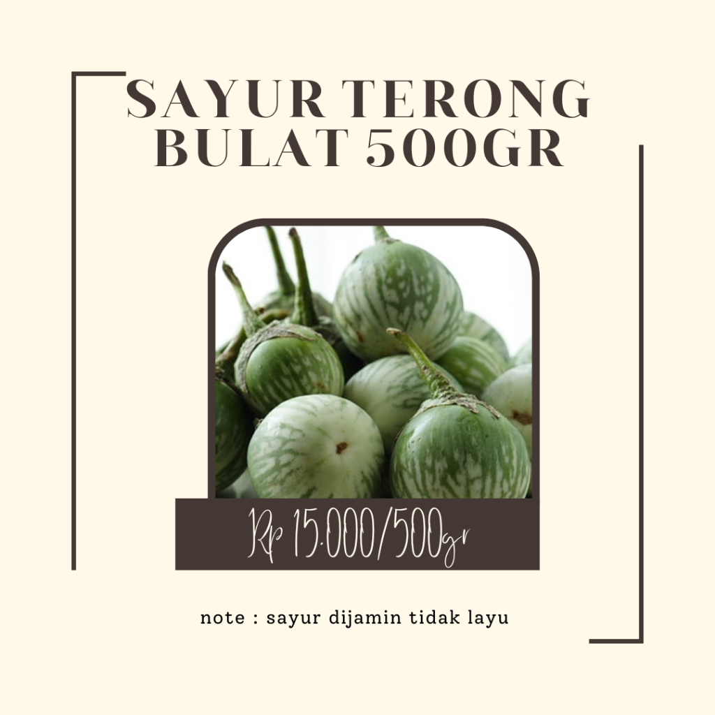 

TERONG HIJAU BULAT 500 GR