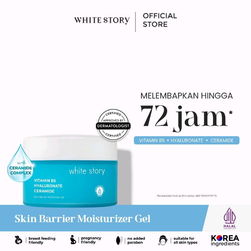 White Story Skin Barrier Moisturizer Gel - Pelembap Kulit Wajah Kering & Perbaiki Skin Barrier