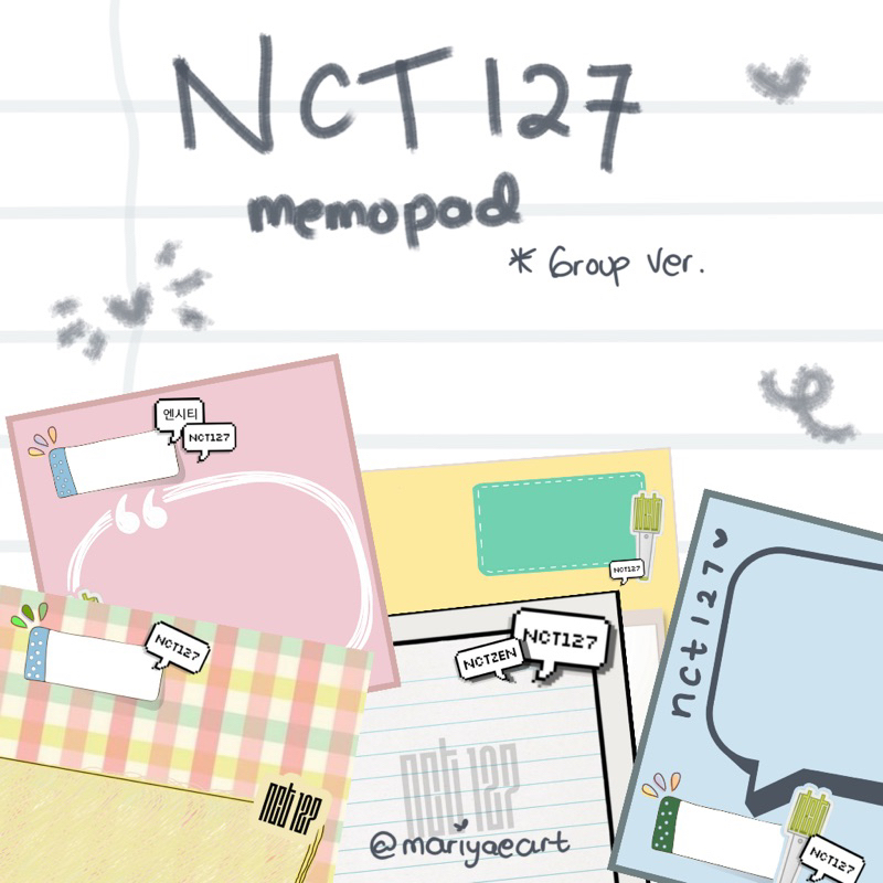 

Mariyaeart - NCT127 Memo sheet | treasure memopad kpop buku korea jurnal kpop | stickynote kpop | memopad korean | journaling korean | seventeen nct enhypen memo