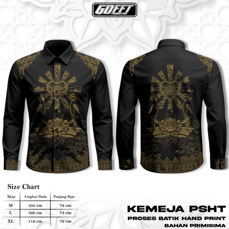 BATIK PSHT PADEPOKAN // KEMEJA BATIK TERATE // BATIK PSHT LENGAN PANJANG // KEMEJA BATIK PSHT LENGAN