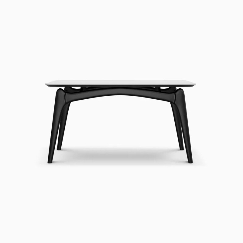 Meja Makan Minimalis | Dining Table Black Top Marmer Kayu Jati Ukuran 140