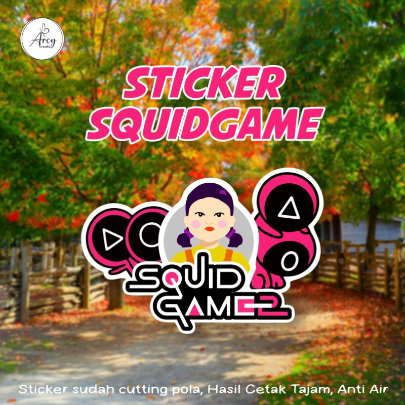 

Stiker Squid Game bahan vinyl anti air Sticker Cutting Harga Murah Squid Game 2