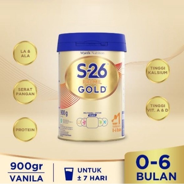 S26 Promil GOLD 900 Gram tahap 1 susu formula bayi 0-6 BULAN