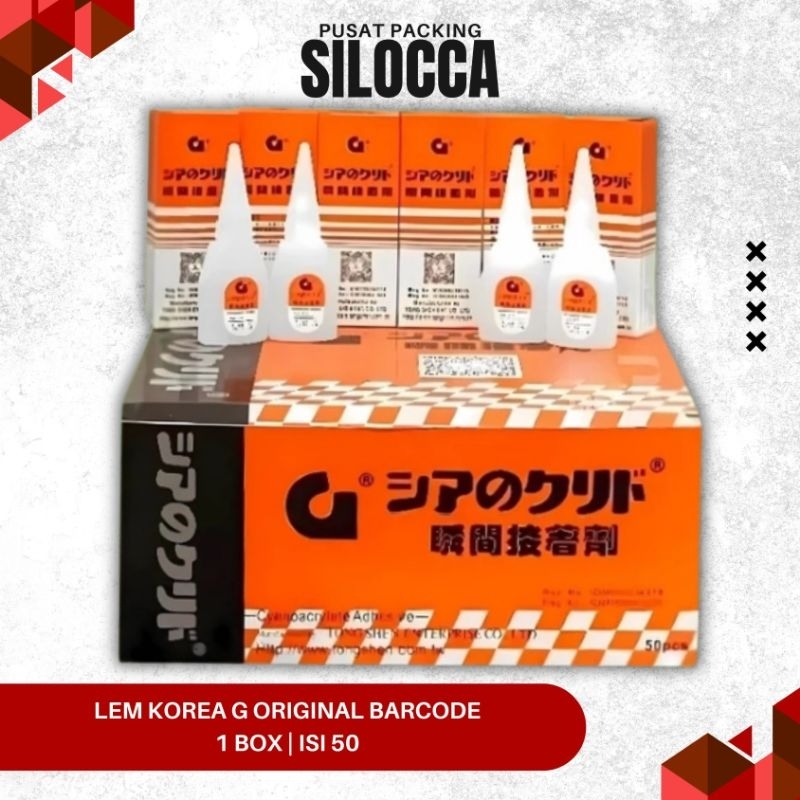 

LEM KOREA ORIGINAL BARCODE 1 BOX ISI 50/LEM SUPER/PEREKAT SUPER/LEM KAYU/LEM KOREA/LEM TONGSHEN/LEM G/LEM C/LEM KERTAS/LEM KULIT
