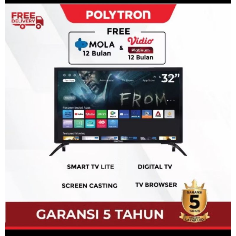 smart TV Polytron 32 inc/ smart TV Polytron 32CV sudah digital