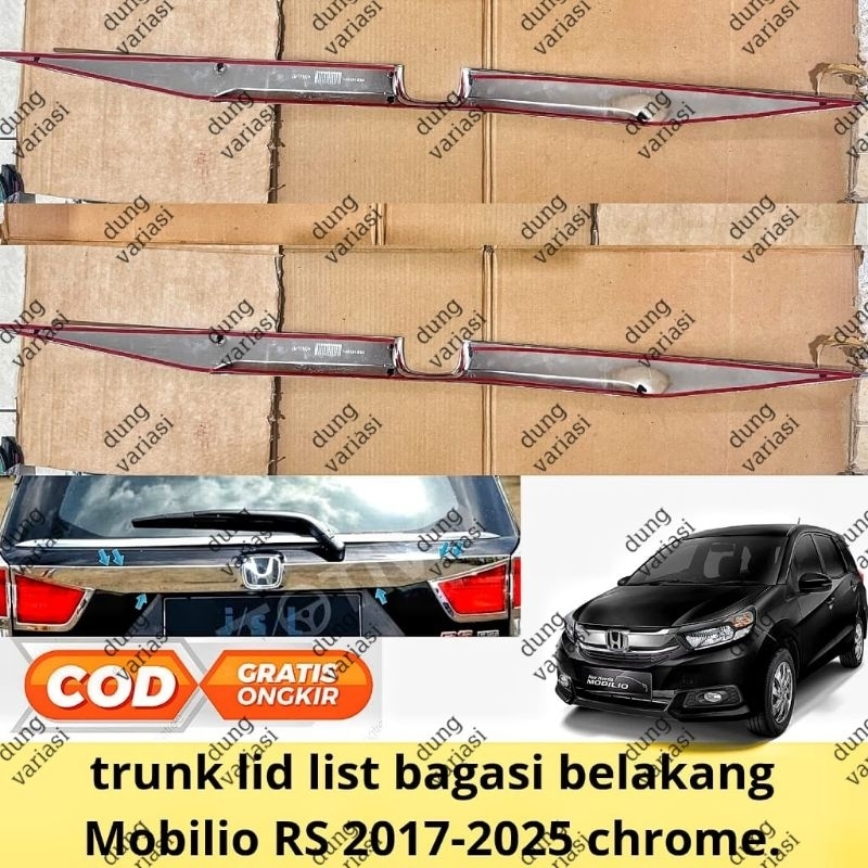 Trunk lid/list bagasi belakang new mobilio chrome jsl