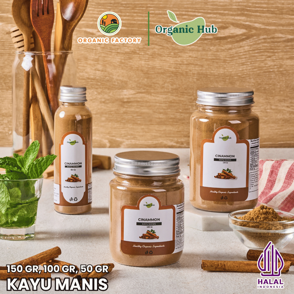 

Organic Hub Kayu Manis Bubuk Premium Quality Cinnamon Powder Bumbu Dapur 50 gr