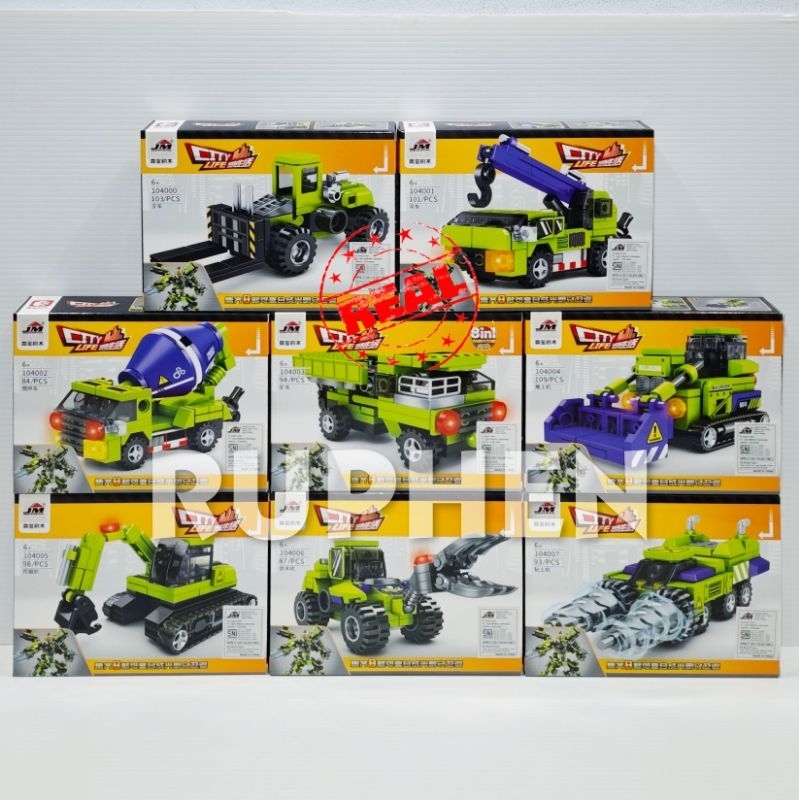 Sembo Block City Life 104000-07 Seri Konstruksi 8 in 1 Construction Robot