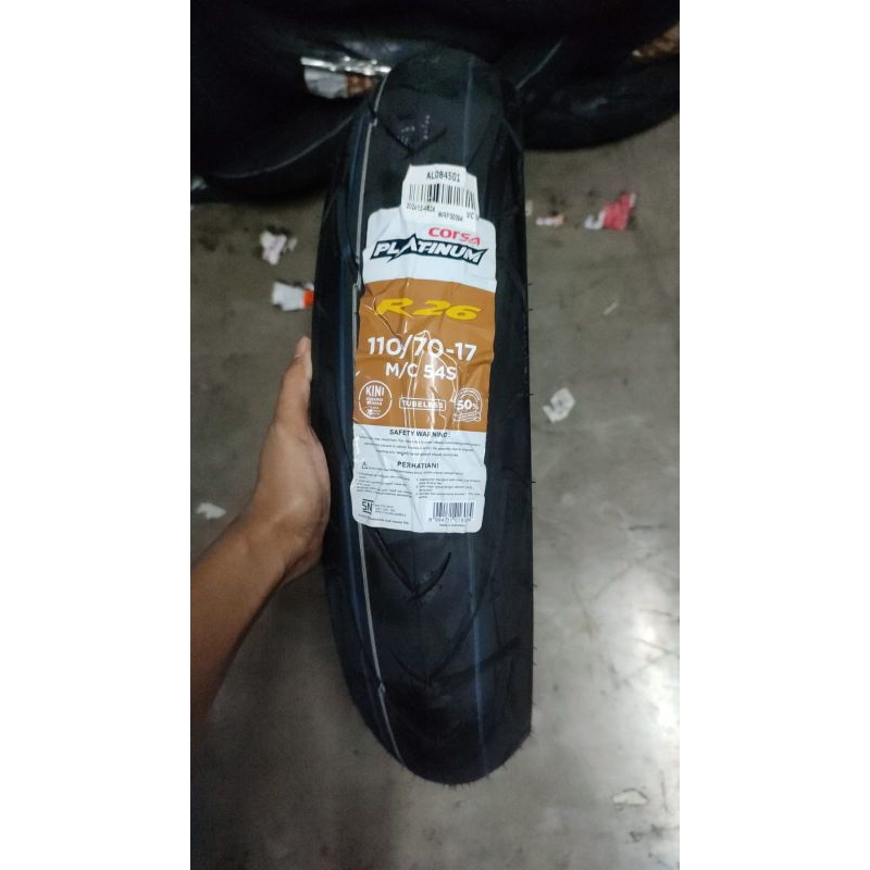 Ban Corsa Ring 17 Platinum R26 110/70-17 Ban Tubeless Ban Motor Sport Pembuatan 2024