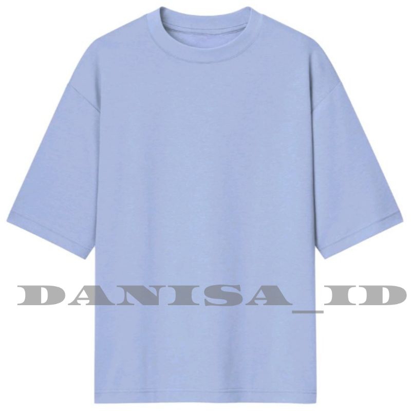 BABY BLUE - T-SHIRT OVERSIZE PRIA / KAOS POLOS WANITA 24s PREMIUM QUALITY