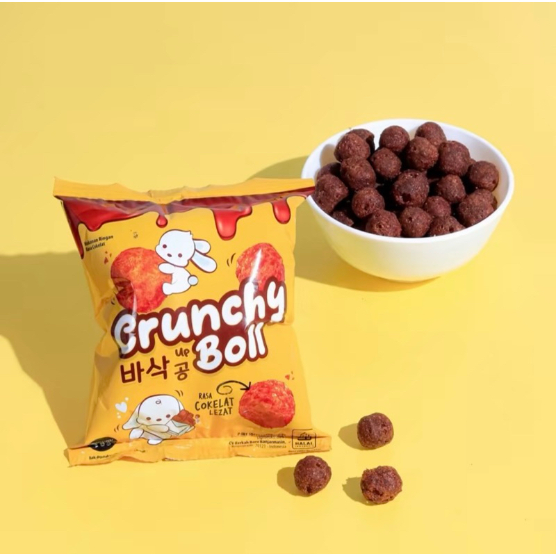 

CRUNCHY BOLL (snack coklat)