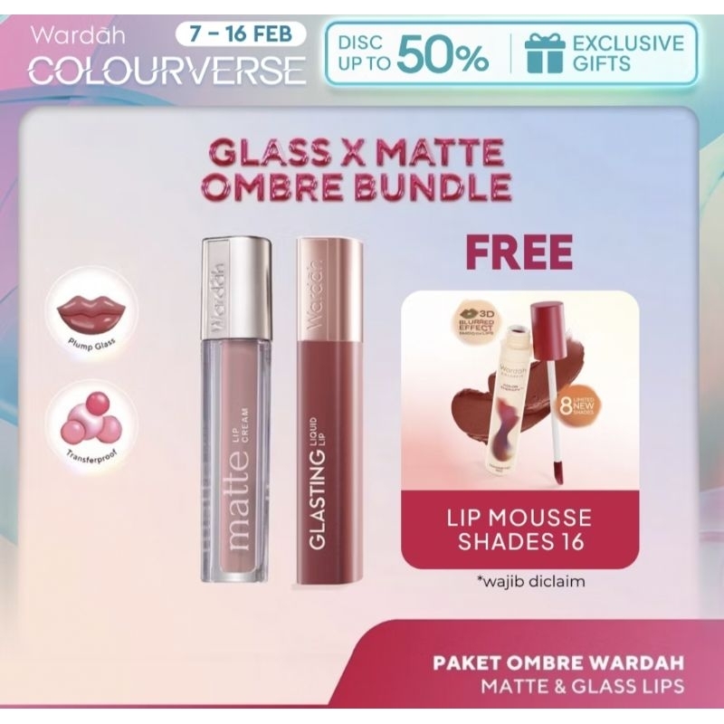 bundle ombre lipstik wardah