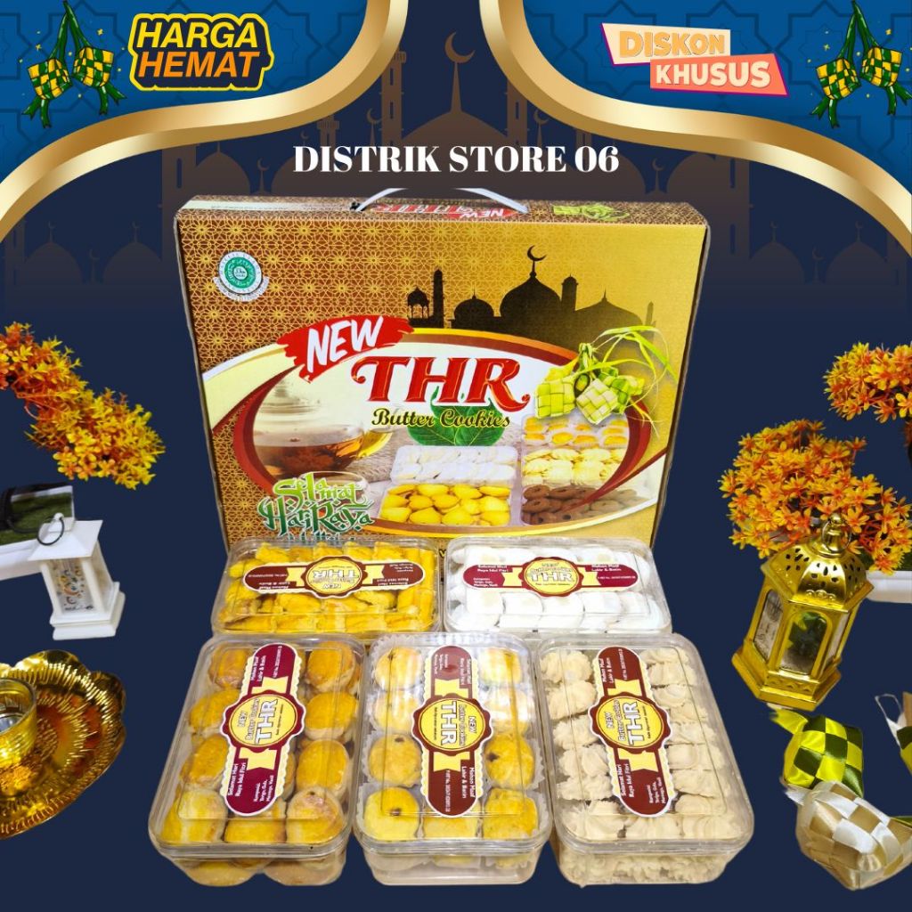 

paket kue lebaran isi 5 toples thr butter cockiees