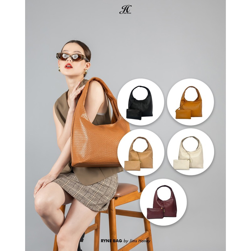 RYNE BAG JIMS HONEY | TOTEBAG TERBARU JIMS HONEY | TAS MODEL RAJUT SIMPLE MUATAN BANYAK | TAS MUAT L