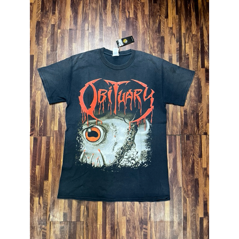 Vintage Obituary Cause Of Death Band Rock Tee shirt