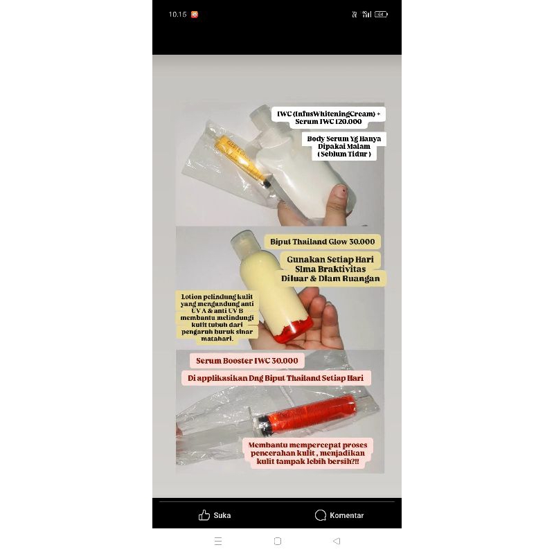 IWC (infus whitening cream)