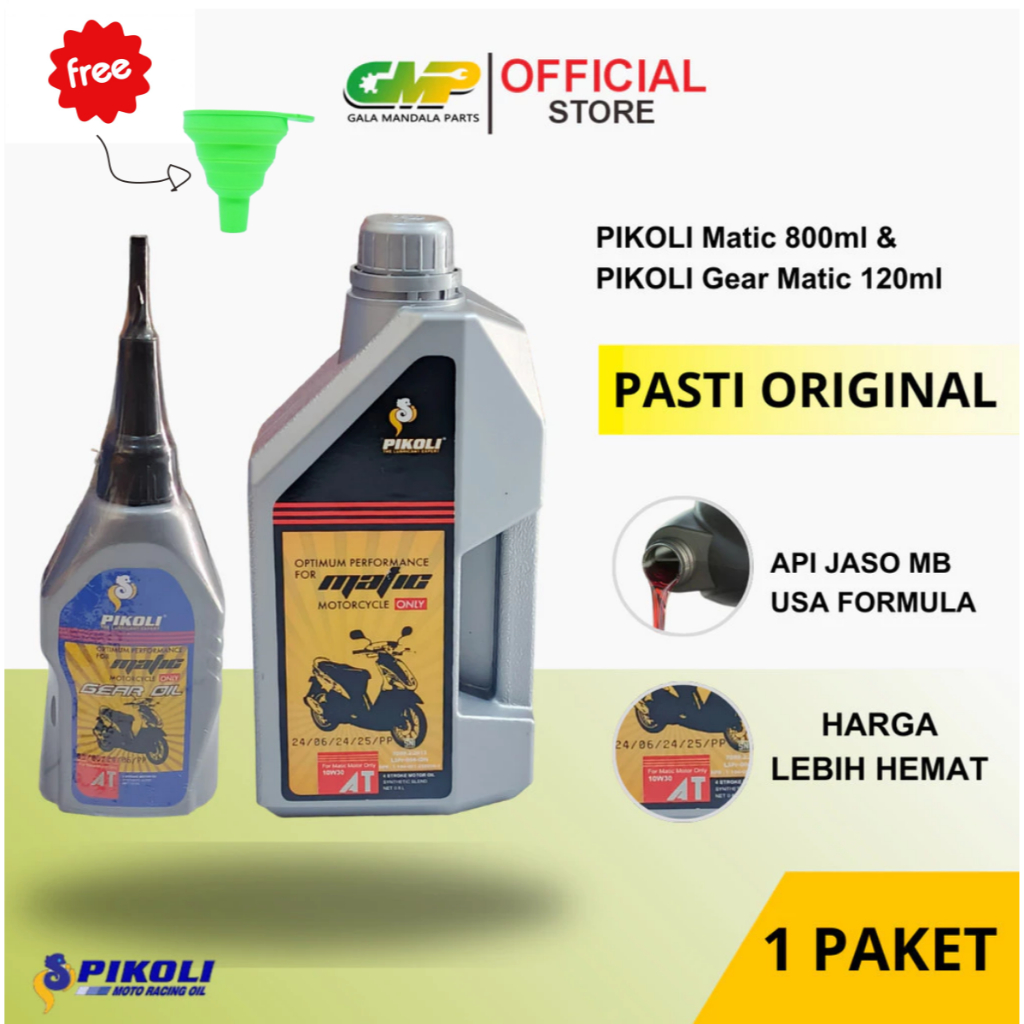 Oli Pikoli Matik Paket Oli Pikoli Matik 800ml Scooter Matic Vario Beat Scoopy Mio Fino X-ride Matik 
