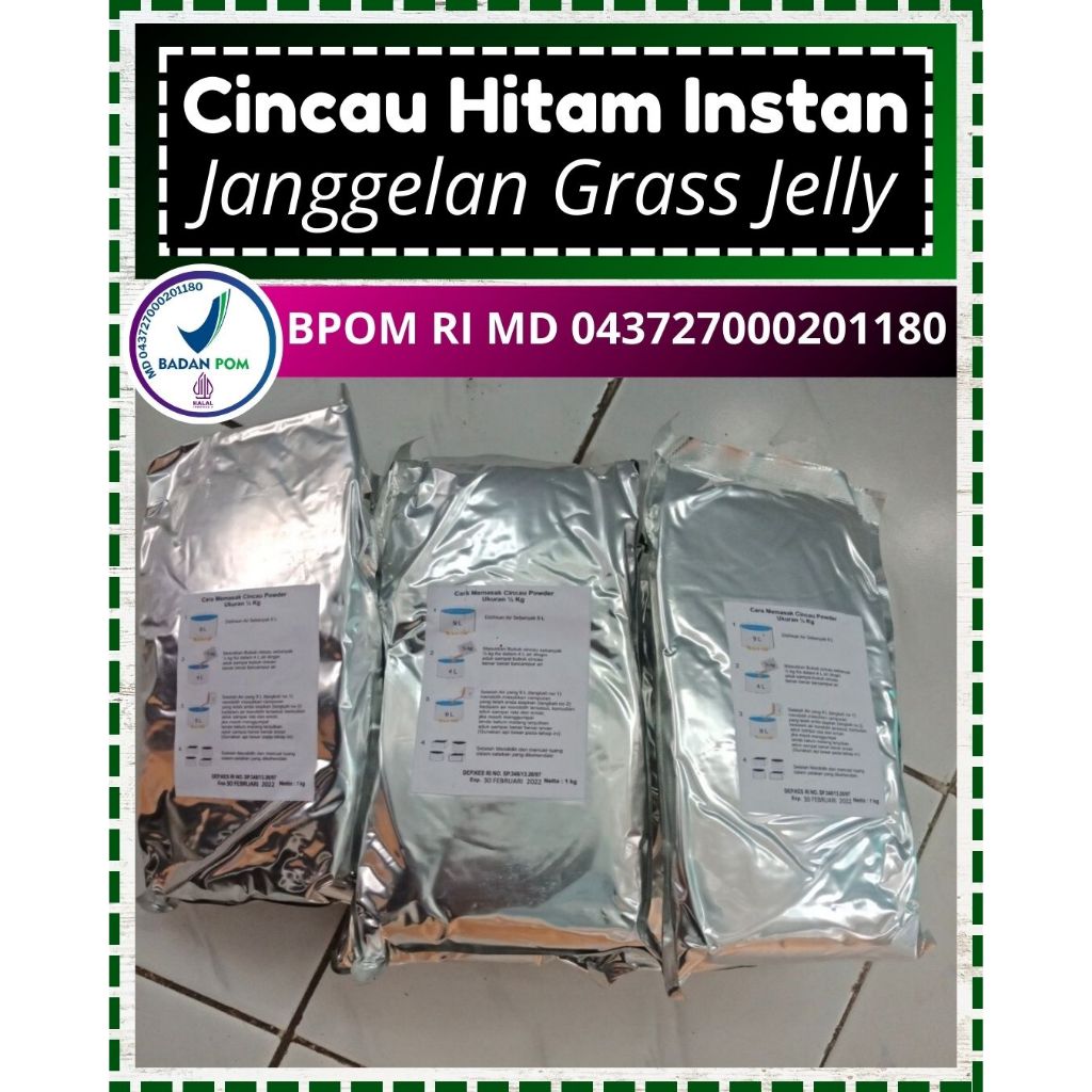 

PREMIUM...!! Cincau Hitam Instan, Serbuk Cincau Hitam Kemasan Aluminium Foil 1 Kg