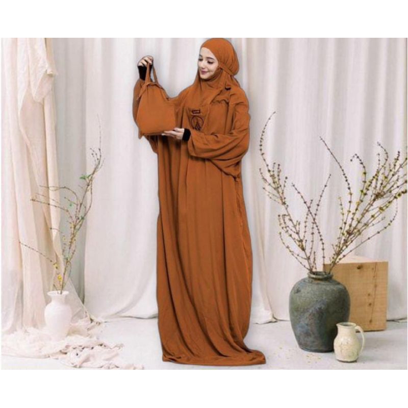 Mukena Terusan Yabasmah / Mukena Hadramaut / Mukena Manset Yabasmah