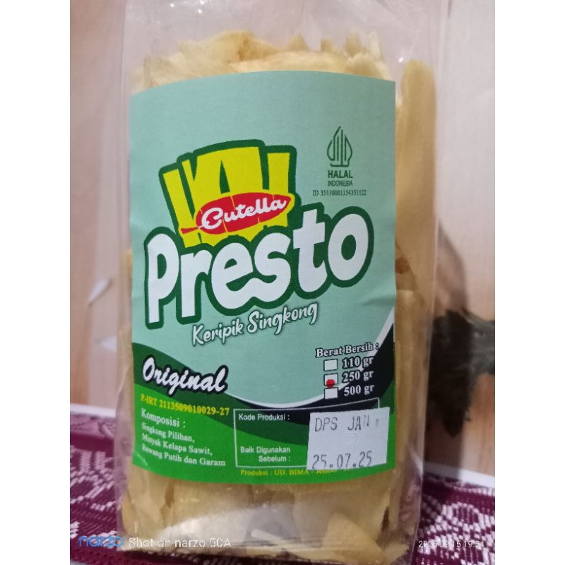 

Kripik Singkong Presto 250 gr