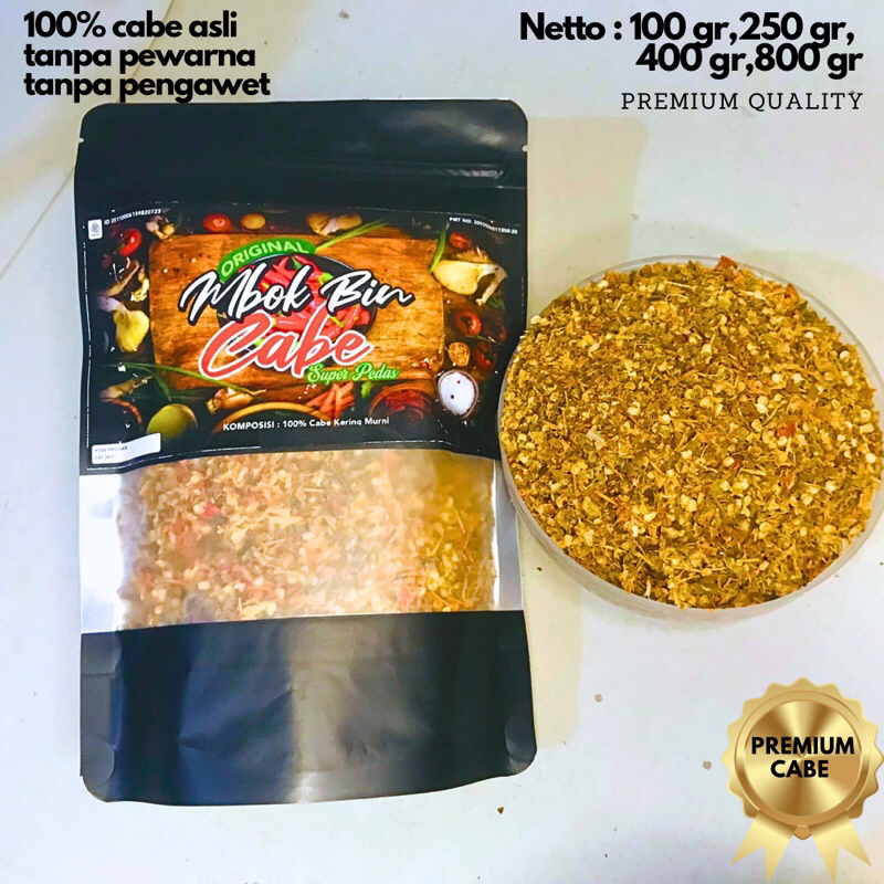 

Cabe kering kasar Mbok Bin, Cabe Super Pedas, Cabe kering murni, tanpa pengawet,Tanpa pewarna, Premium [100gr 250gr 400gr 800gr]