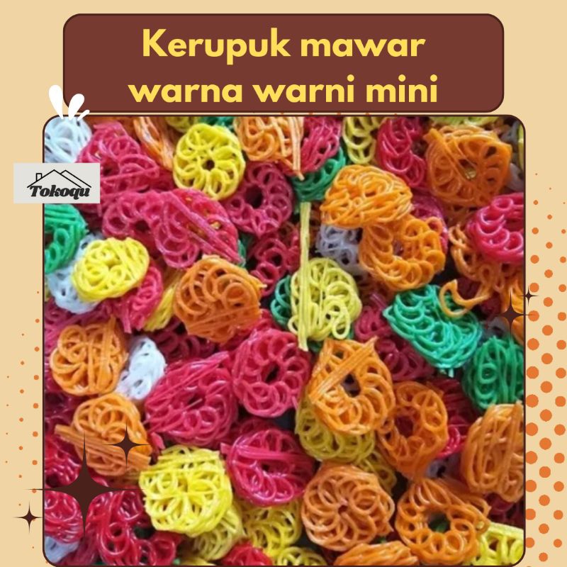 

Kerupuk Mawar Warna Warni Mentah - Kerupuk Seblak Mentah 1kg