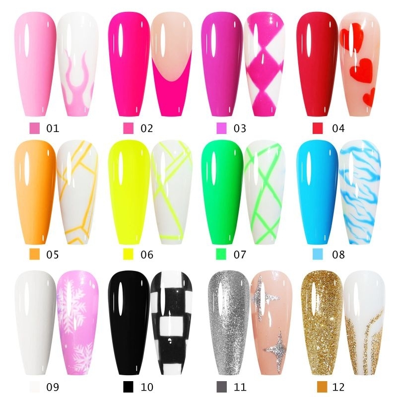 GNA - Misscheering Nail Gel Lukis Kuku - Kutek Gel 3D - Kutek Gel UV - Nail Gel UV - Kutek Gel Warna