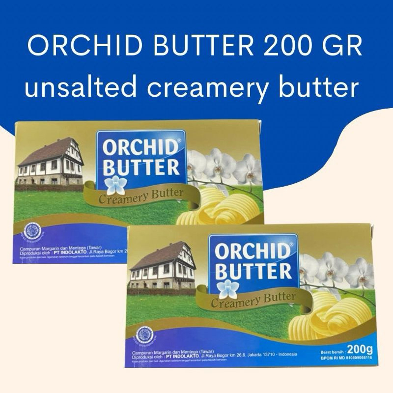 

Orchid Butter Creamery Butter Unsalted 200gr