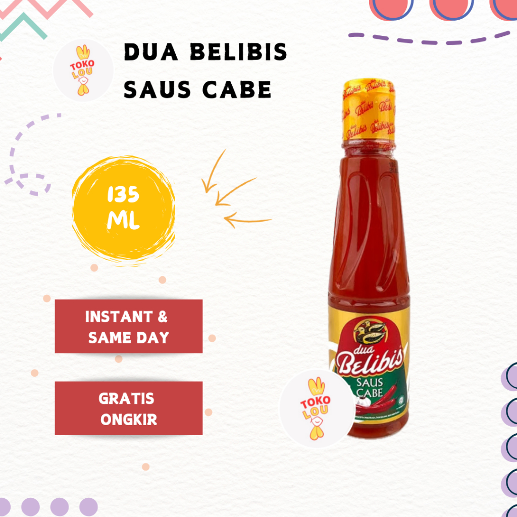 

DUA BELIBIS SAUS CABE 135ML | SAOS BOTOL MEJA