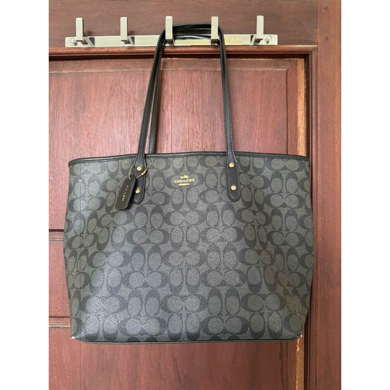 Preloved tas coach reversible city tote defect original outlet