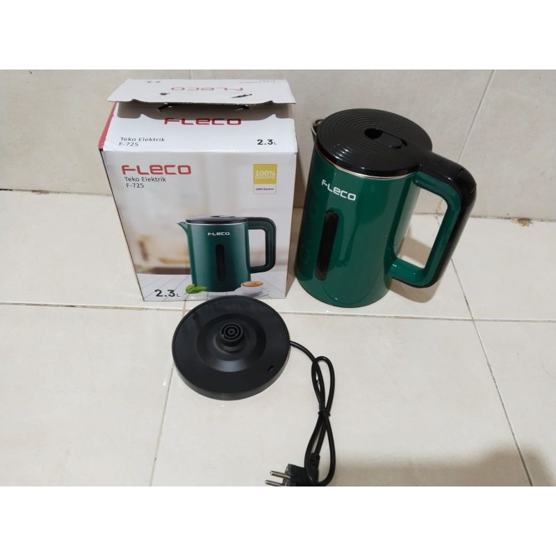 FLECO F-725 TEKO LISTRIK 2.3 Liter Otomatis / MUG FLECO F-725 pemanas air stainless steel Anti karat