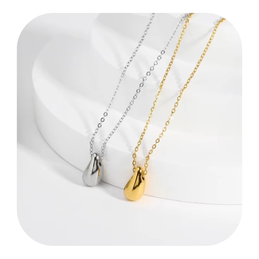 Kalung Wanita Titanium / Kalung Full GOld Titanium / Kalung Tetes Air Titanium / Kalung Plate Gold /