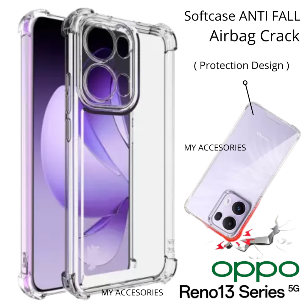 AIRBAG Softcase Anti Shock Proof OPPO Reno 14 14F Reno13 13F 13 Pro Reno11 11 Pro+ Reno10 10 10Pro+ 