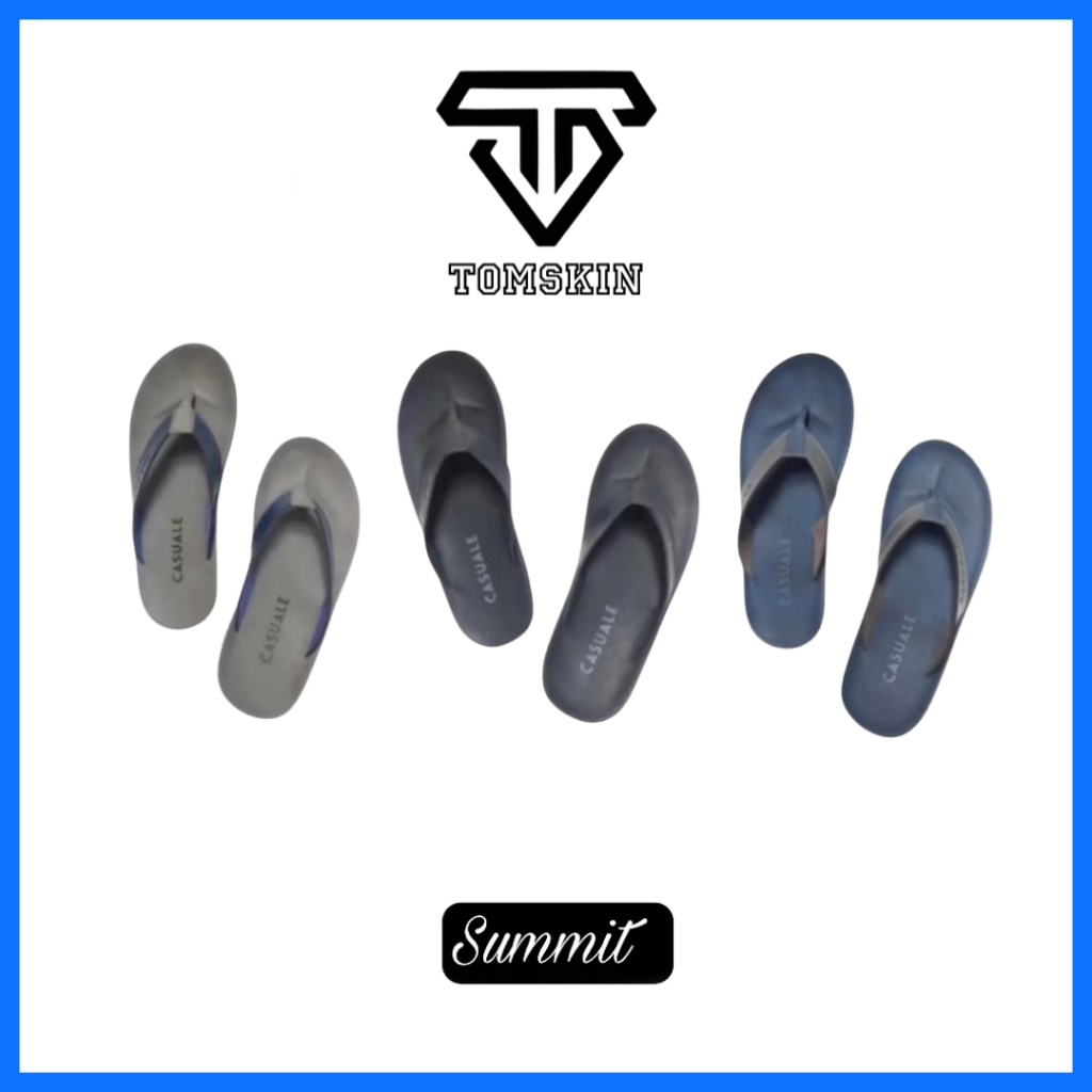 SUMMIT - Sendal Jepit Kulit Pria Sandal Kulit Pria Casual Sandal Jepit Kekinian - Casuale