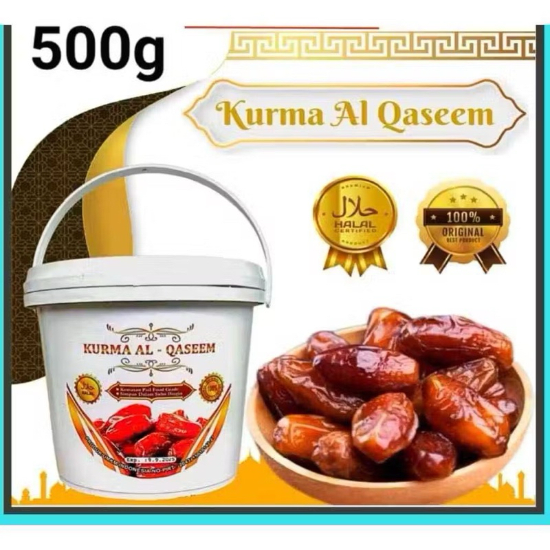 

Kurma Al-Qaseem Kemasan 1 Ember 500 Gram