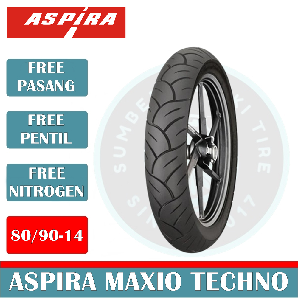 Ban Motor Aspira Maxio TECHNO 80/90-14 Tubeles Ban Motor Matic Ring 14