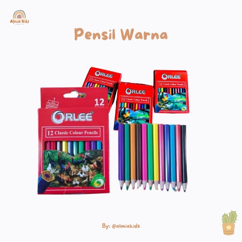 

Pensil Warna/Coloring Pencil/Pensil Warna Pendek isi 12