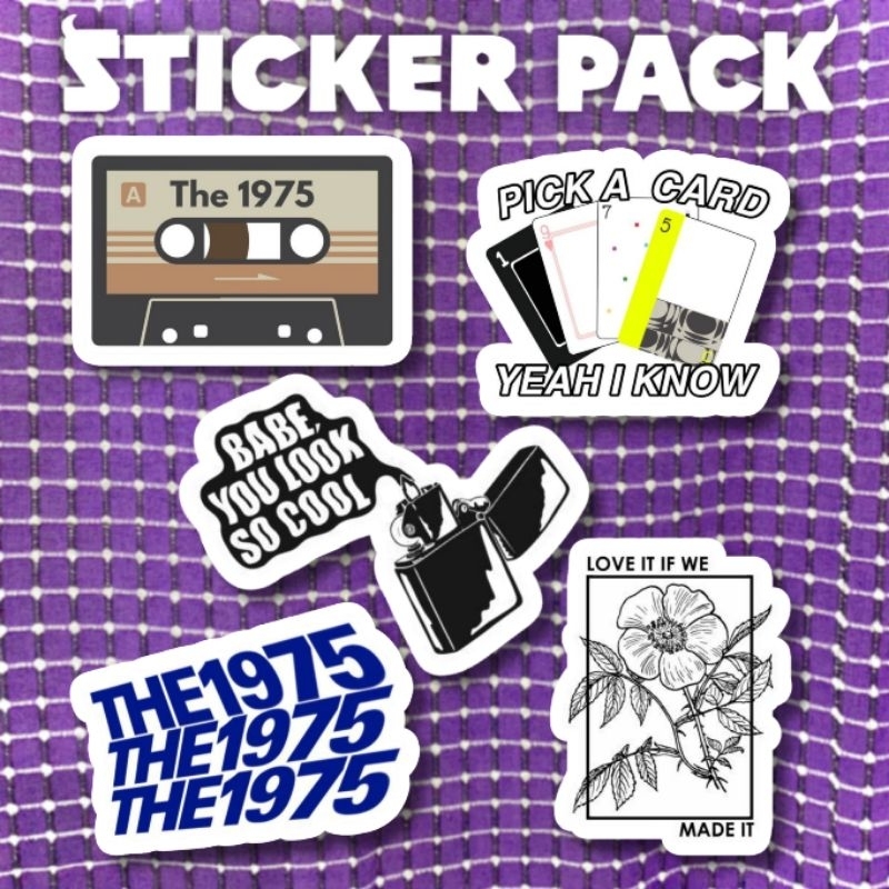 

Sticker The 1975 Band Pack isi 5 Pcs Vinyl Waterproof