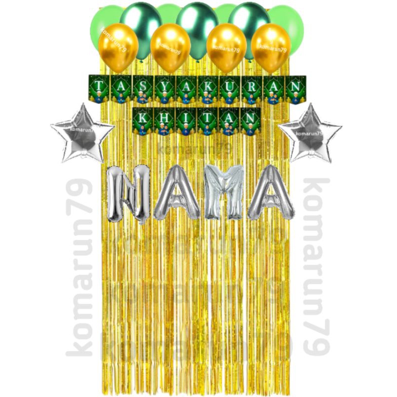 DEKORASI TASYAKURAN KHITAN/SET DEKORASI BALON/DEKORASI SUNATAN/PAKET DEKORASI BALON