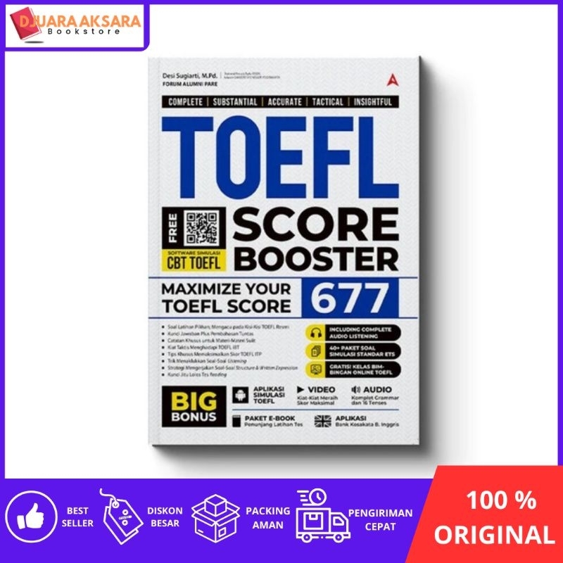 BUKU TES TOEFL BEST SELLER - TOEFL SCORE BOOSTER 677