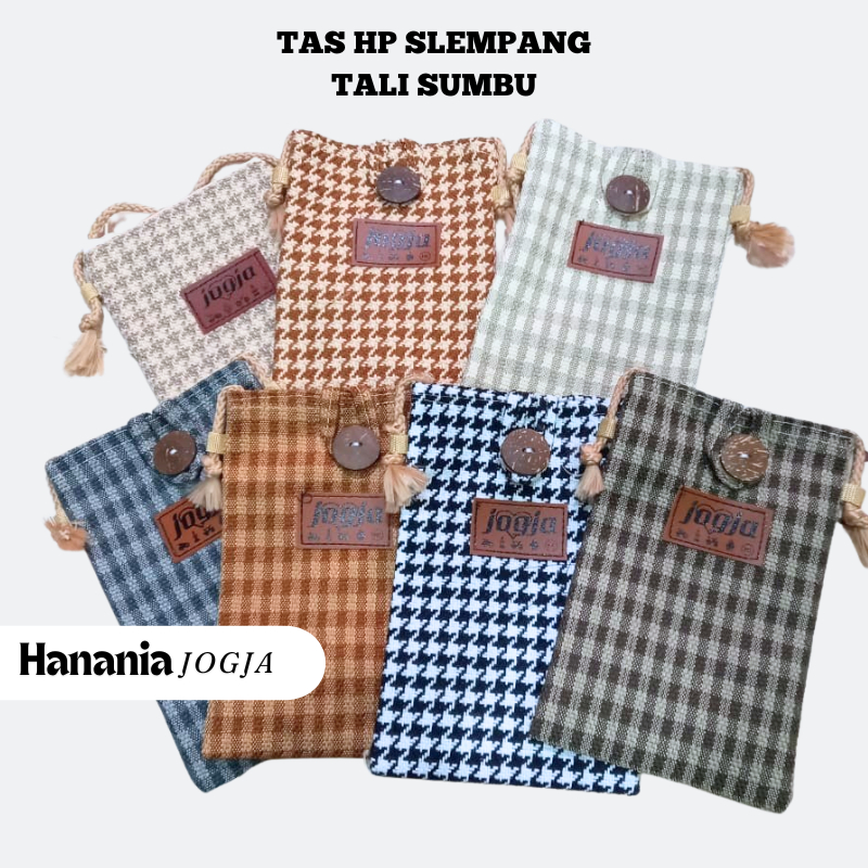 Sling Bag hp gail/goni premium kancing batok | Tas slempang wanita kain goni