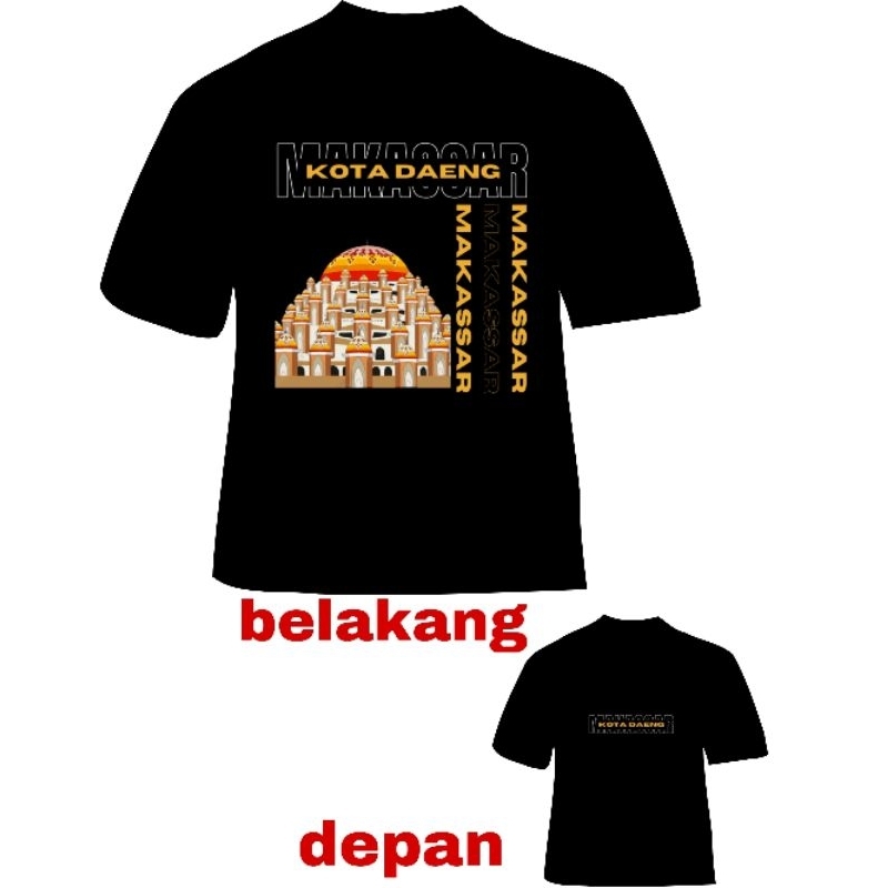 BAJU KAOS MAKASSAR KOTA DAENG / KAOS DISTRO SABLON PRIA WANITA DEWASA / READY MAKASSAR