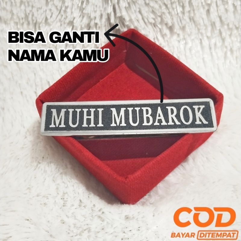 

Papan Nama Dada Silver Stainless Steell Variasi Hitam || Nametag Magnet Titanium Custom Nama