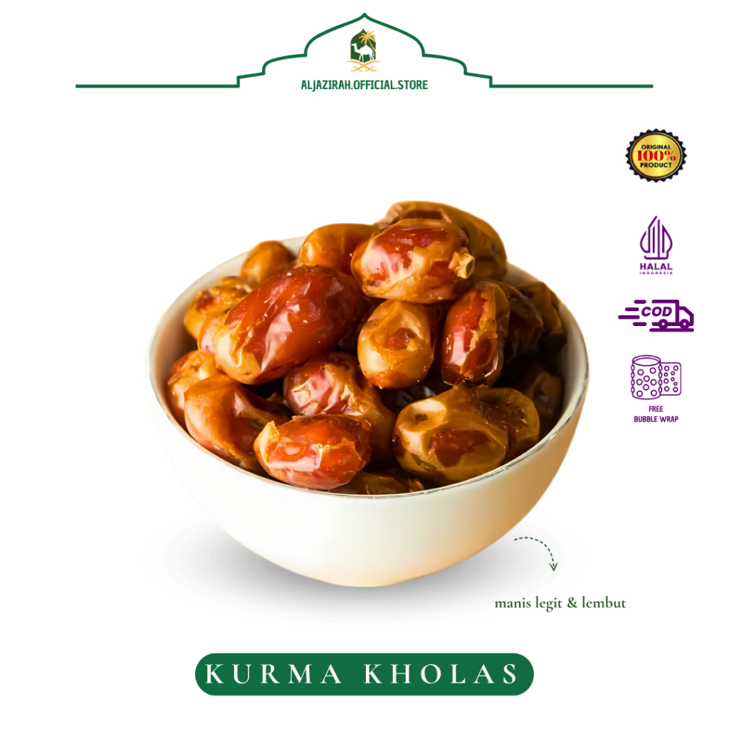 

Kurma KHALAS | Kurma Kholas Premium Original Saad | Oleh Oleh Haji dan Umroh